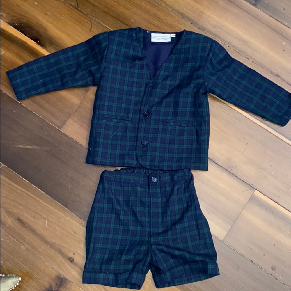 Boys 24mth plaid suit -wedding, church, Christmas